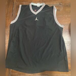 Vintage XL Michael Jordan Jersey 23 Ribbed Black 90’s Y2K Jumpman